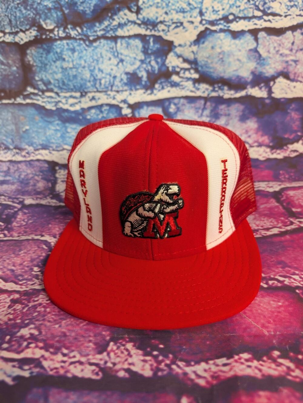 Vintage Maryland Terrapins Turtle Trucker Style Baseball Hat Cap Snap Back
